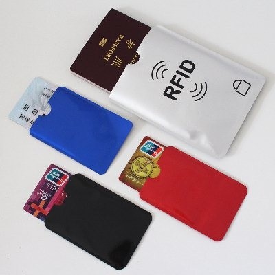 RFID Blocking Sleeves Set With Color Coding Identity Theft Prevention RFID  Blocking Envelopes By Boxiki Travel (Navy Blue) (White & Navy Blue)  SLonParts
